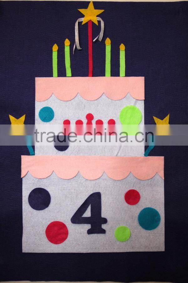 hot sale eco friendly new products promotional gift cute felt scrapbooking fabric happy birthday on alibaba express