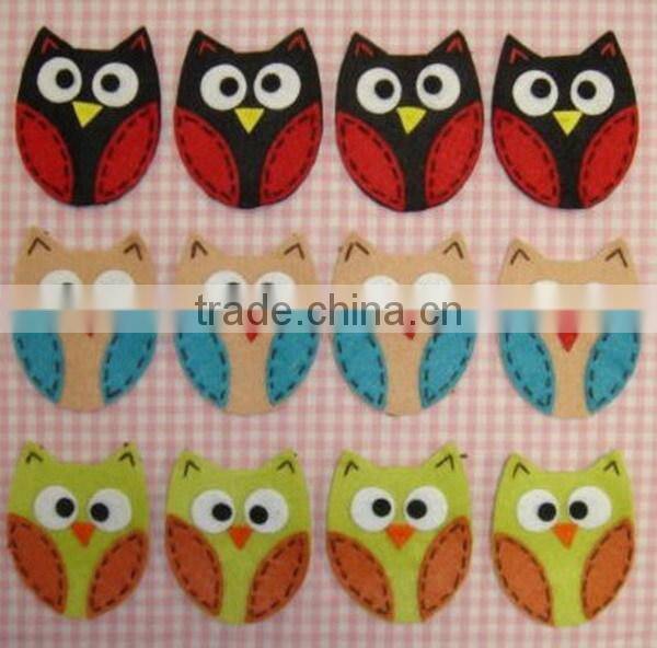 high quality polyester felt stone garden owl ornaments pendant toy keychain custom animal shape design manufacturer in China OEM