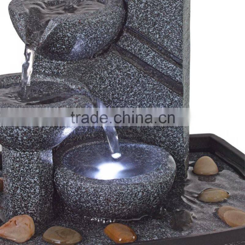 Four Tier Tabletop Fountain with LED Light
