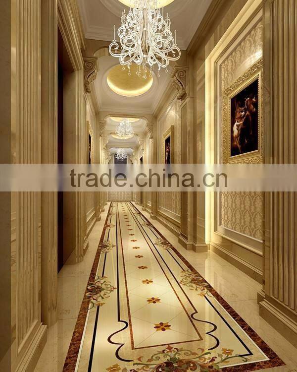 Luxury Gloss Polished Surface Imperial Gold Natural Marble Big Slab and Tile for Flooring BF12-04064a