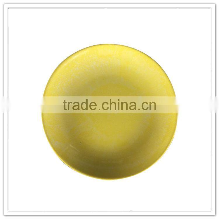 Bulk buy factory top grade different size resaturant party weddint yellow thick kinds of color plates