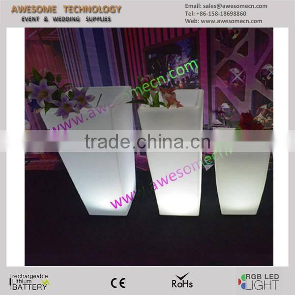 Tall tapered round led planter pot led vase(48*48*96cm)