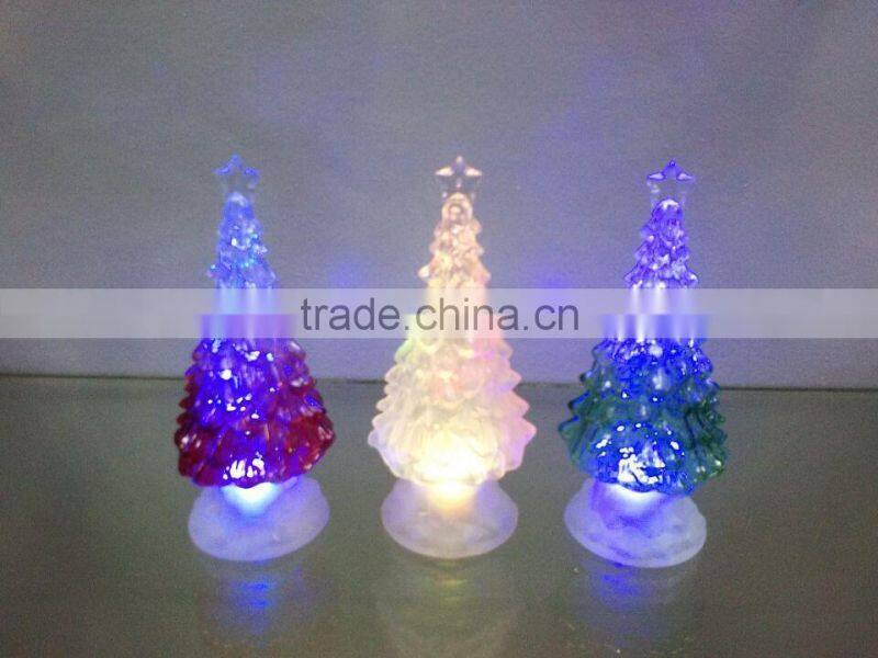 cheap LED light up plastic PS artificial christmas tree decorative new wholesales