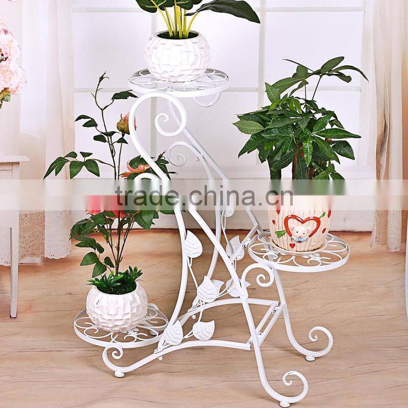 Flower plant metal display storage shelf