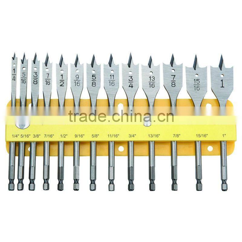 13 Piece Professional Spade Bit Set metal drilling spade drill bit drill bits spade tungsten carbide drill bit wood spade drill