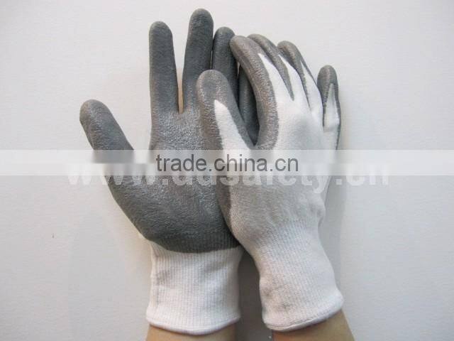 DDSAFETY 2017 Grey Nitrile Palm Coated Glove Cut Resistant Glove
