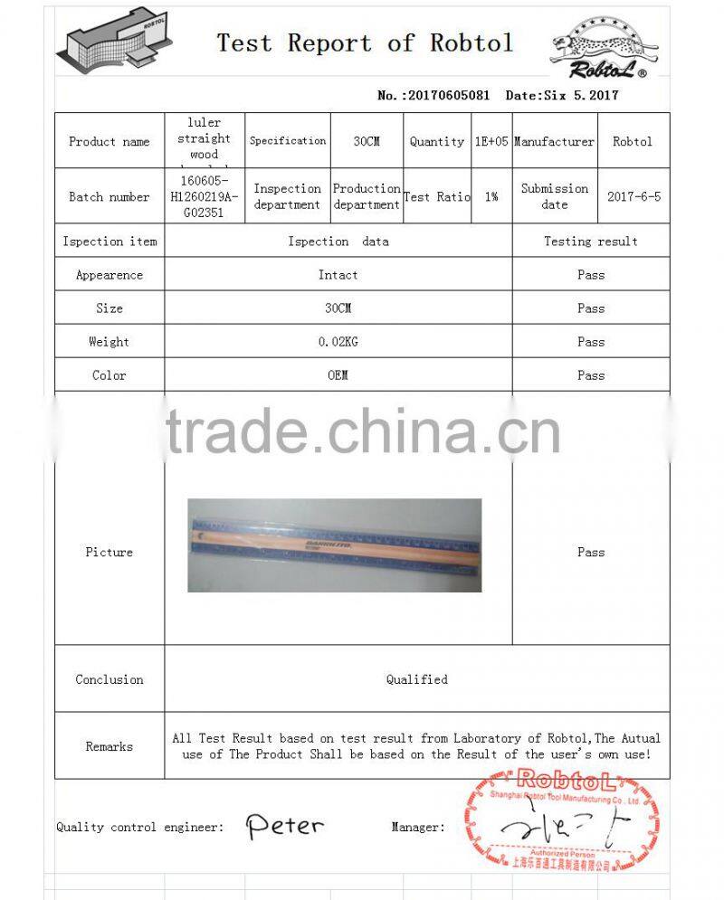 straight wood ruler beveled edge wooden rulers metric inch scale school office use full color printing