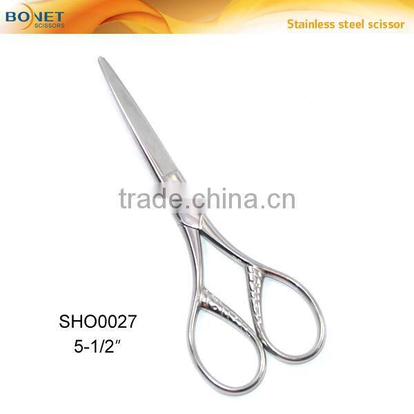 SHO0026 CE certificated 4-1/2'' household Fully stainless steel sewing/thread/embroidery scissors
