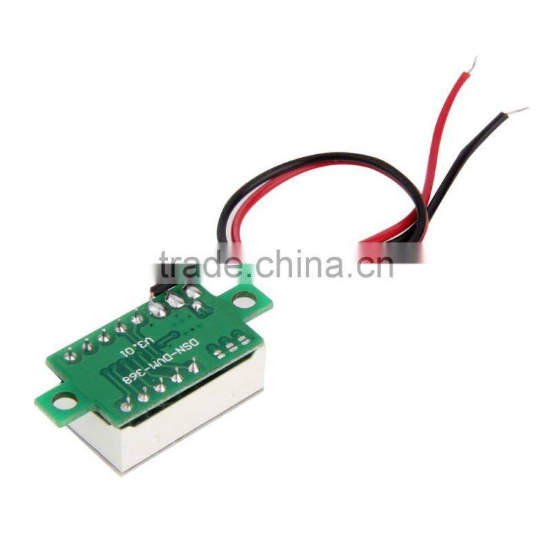 1pcs Mini digital dc voltmeter Red LED Panel Voltage Meter 3-Digital Adjustment Voltmeter digital ammeter and voltmeter