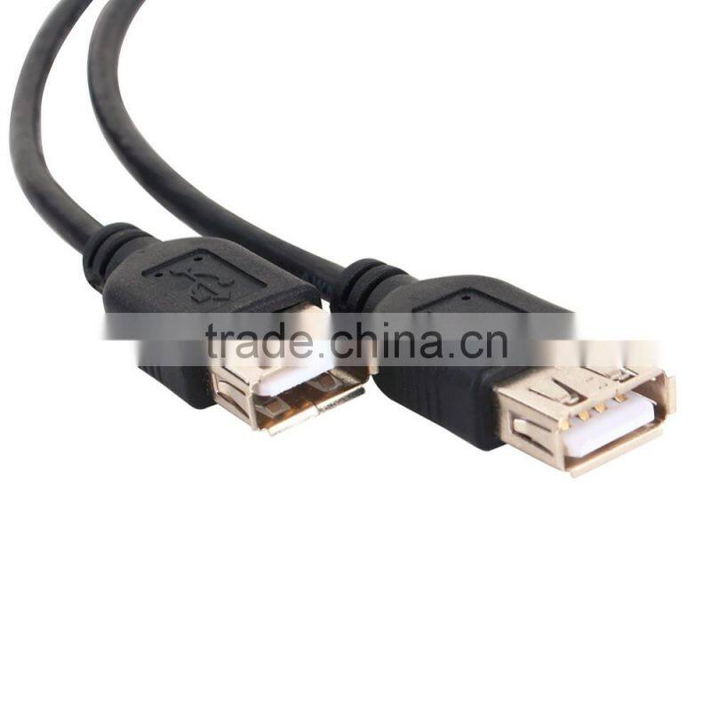 2016 new USB 2.0 Male to 2 Dual USB Female Jack Y Splitter Hub Adapter Cable
