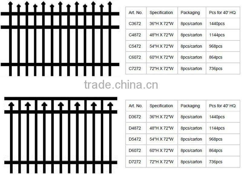 Residential Fence Garden Fence Picket Fence Aluminum Rail Fence, Aluminum Alloy Railing