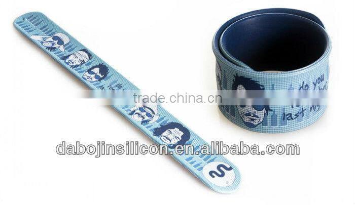 make silicone rubber slap band wide slap bracelet