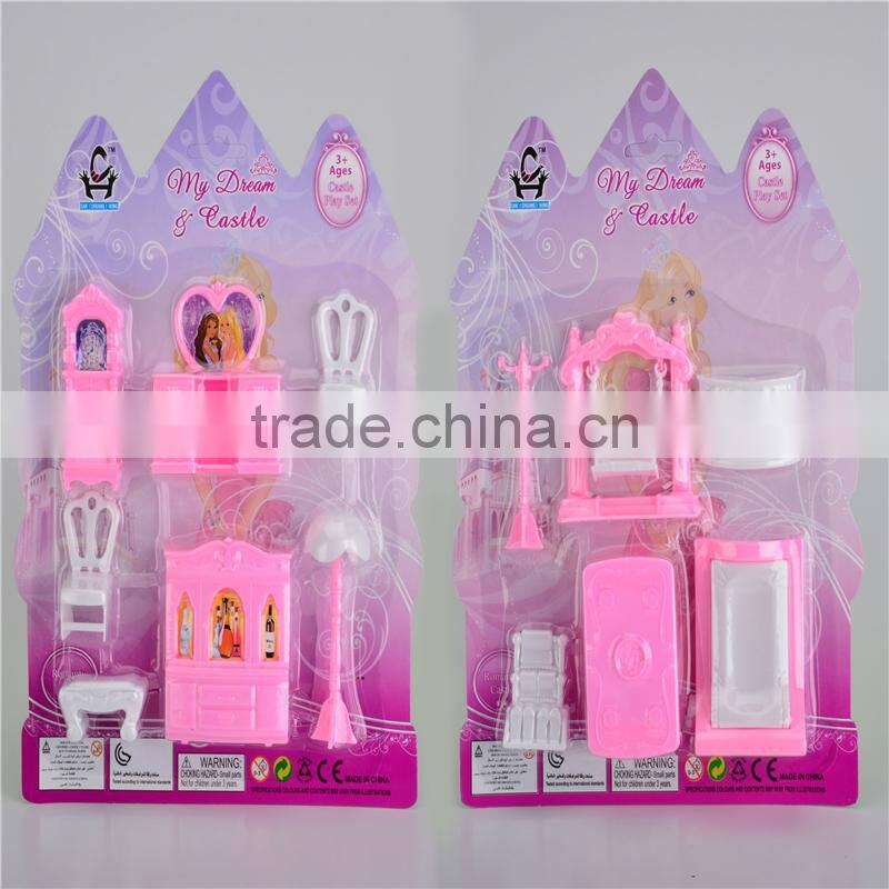 2016 new fashion kids furniture toy plastic castle play set