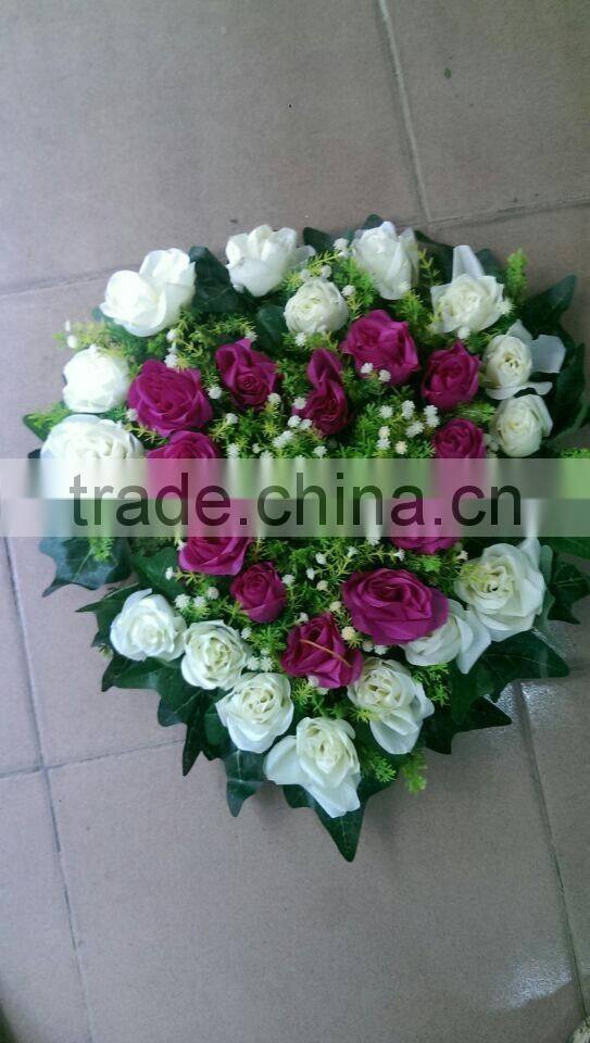 40*38cm real touch silk cloth artificial flower wall wedding backdrop decoration