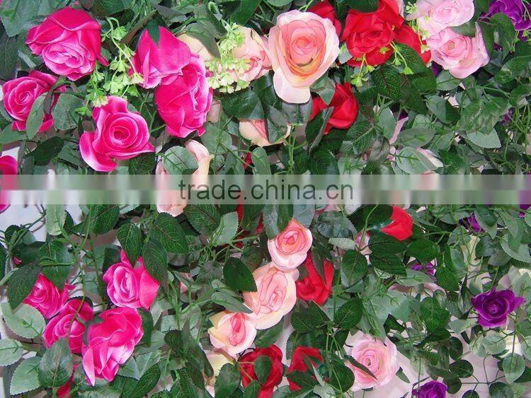 artificial rose flower vine for dec