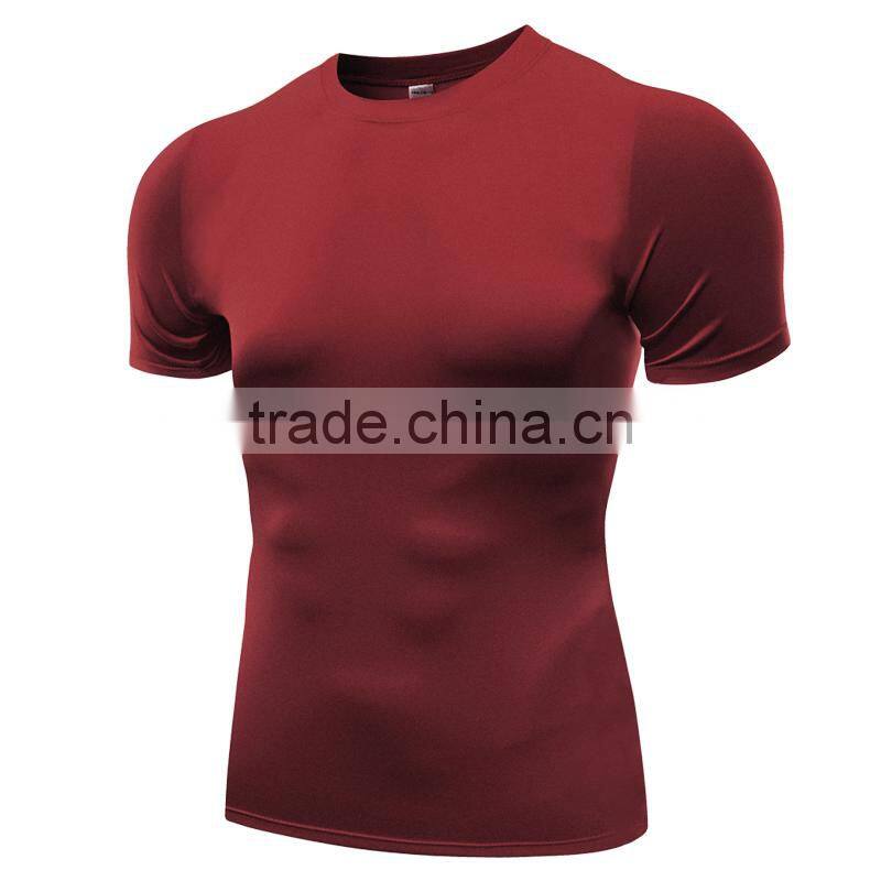 Top new pattern short sleeve gym fitness sport t shirt men