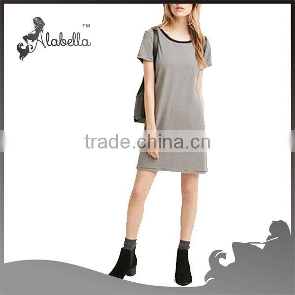 100% Cotton dress tshirt dress xxl size women casual dress