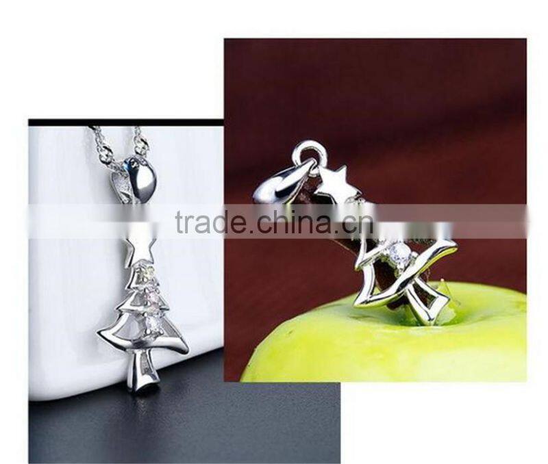 Christmas Gift 100% 925 Sterling Silver charms Christmas Tree Pendant