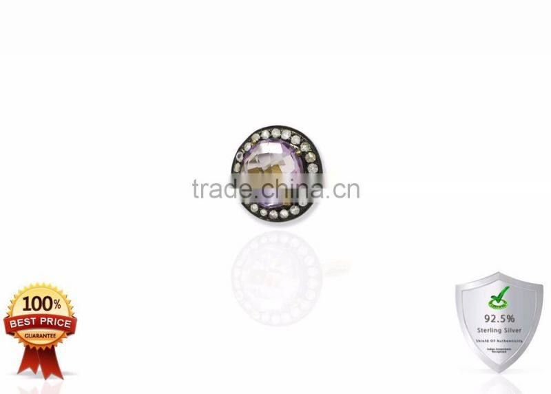 Pink Amethyst 925 Sterling Silver Gemstone Ring