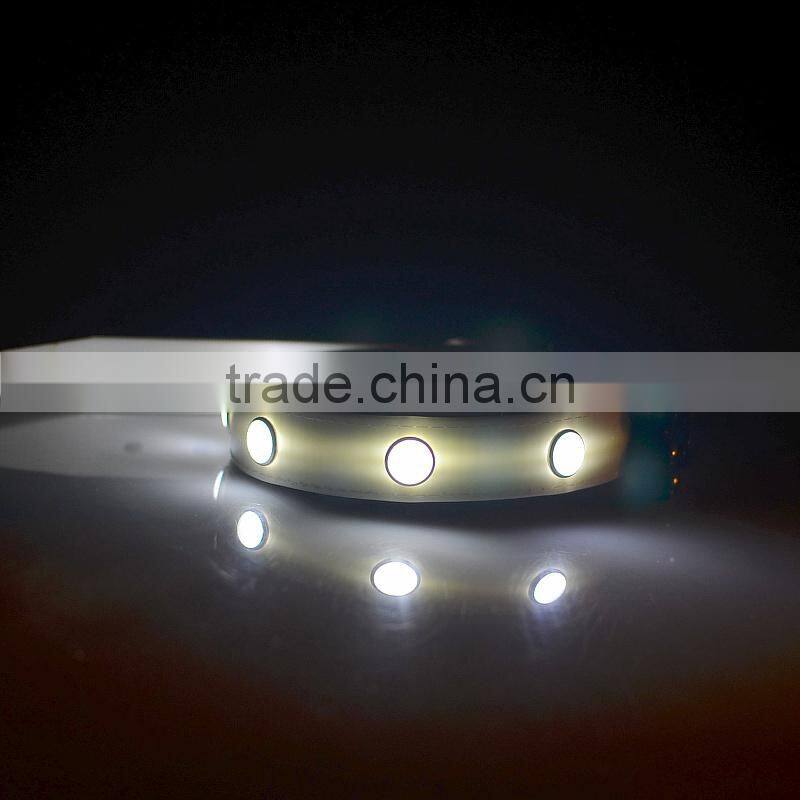 2015 new design LED flashing dog collar 6 PCS diamond amazing beautiful pet collar