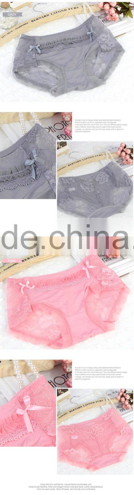 2015 Hot sale colorful modal sexy transparent tanga underwear lace sexy fashion panty underwear little girls underwear