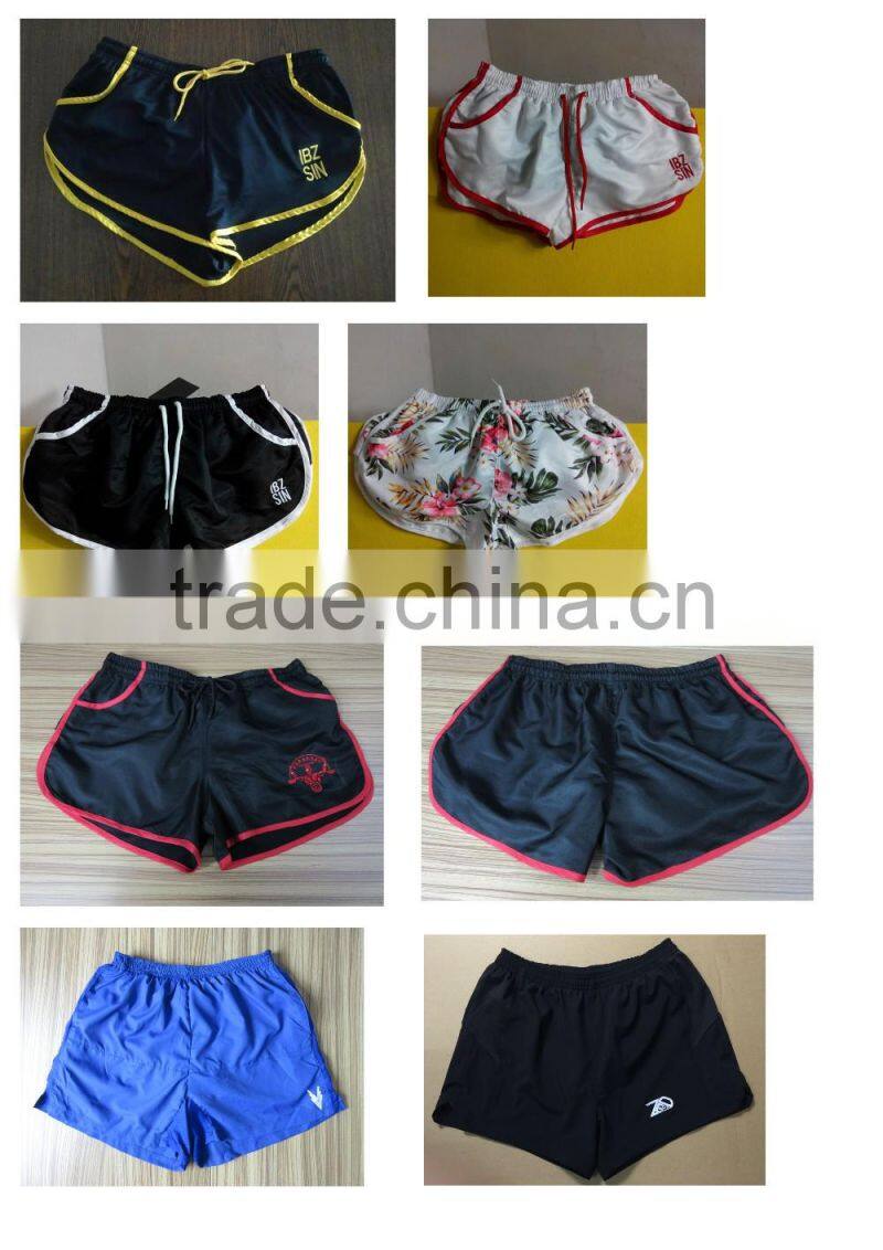 Custom mens gym shorts, embroidery logo running shorts wholesale