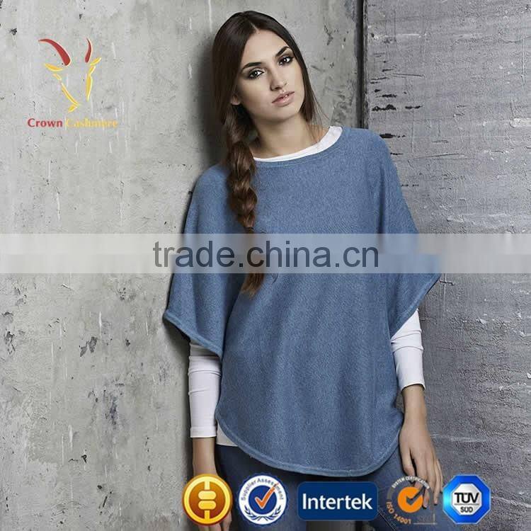 Women Merino Wool Knit Plus Size Ponchos