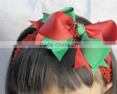 Boutique Hair Bows Girls Baby Alligator Clip Grosgrain Ribbon Headbands Popular children tire/hair clip/hair bowknot