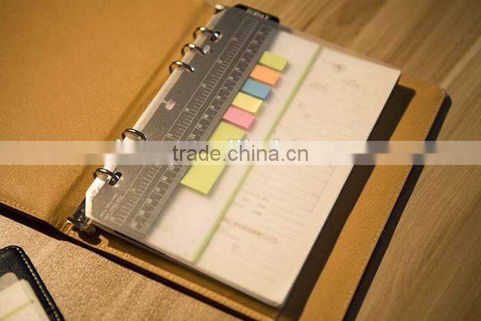 A5/A6/A7 transparent PP protection board for planner ealstic spacer for loose leaf planner