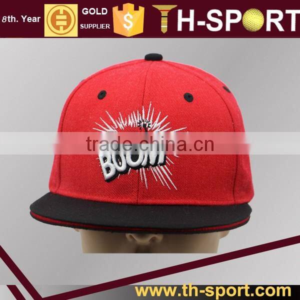 Custom 3d embroidered wholesale snapback cap