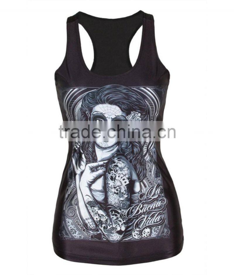 Girls Printed Sleeveless T Shirt Singlet Tank Tops