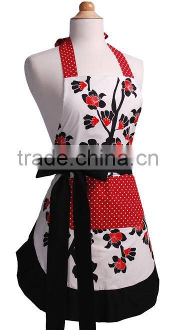 Fashion Flower Cooking Apron Hot Sale Guangzhou