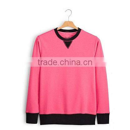 Stiching round neck hoodies 100 cotton plain hoodie pullover hoody