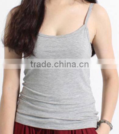 Loose Fit Soft Short Type Fancy Tank Top Vest for Woman