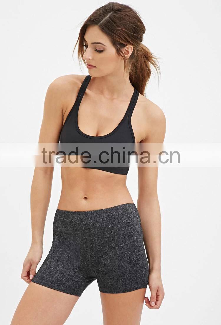 2017 Guangzhou Shandao OEM Customized Wholesale Manufacture Best-selling 95% Cotton 5% Spandex Tight Women Yoga Shorts