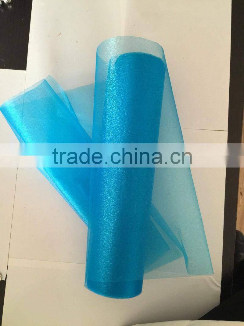 29CMX25M ROLL OF CRYSTAL ORGANZA SOFT SHEER FABRIC WEDDING PARTY TABLE RUNNER CHAIR SASH BOWS