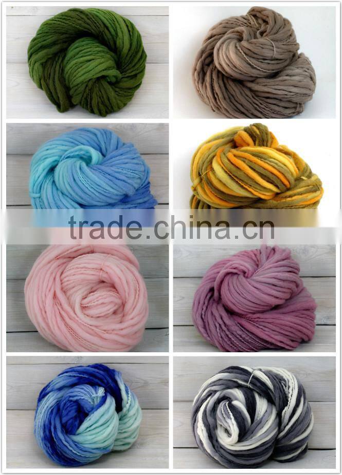 High quality knitting 100% wool thick n thin yarn