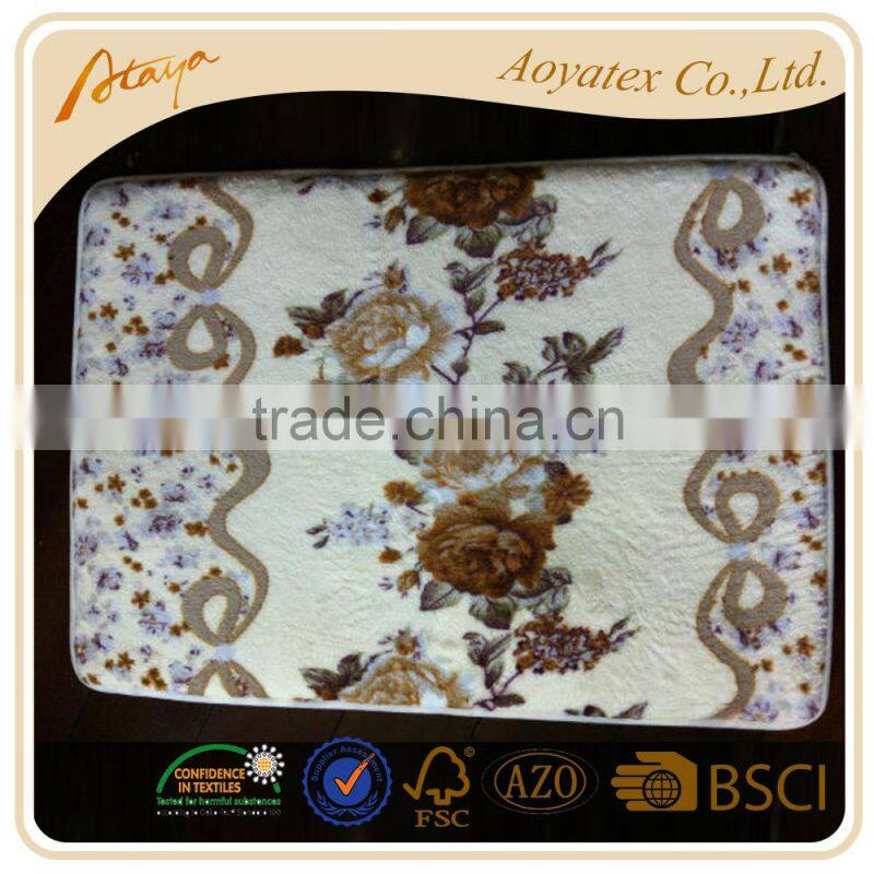 Water absorbent memory anti-slip foam bath mats floor mats