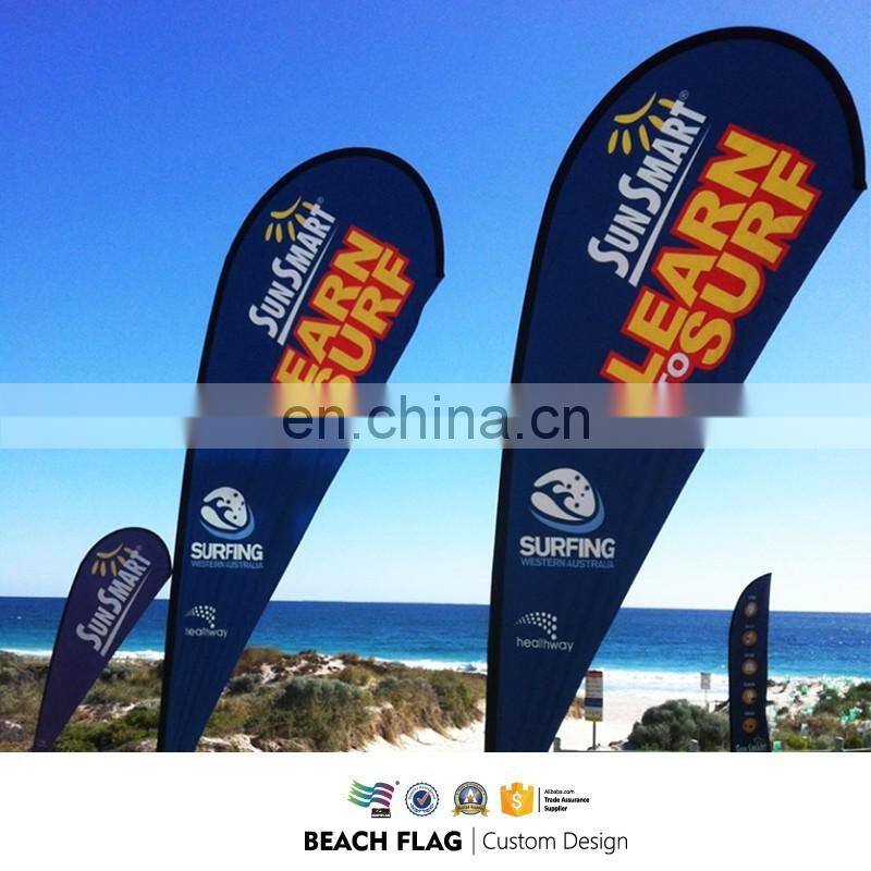 Cheap teardrop flags at beach for sale