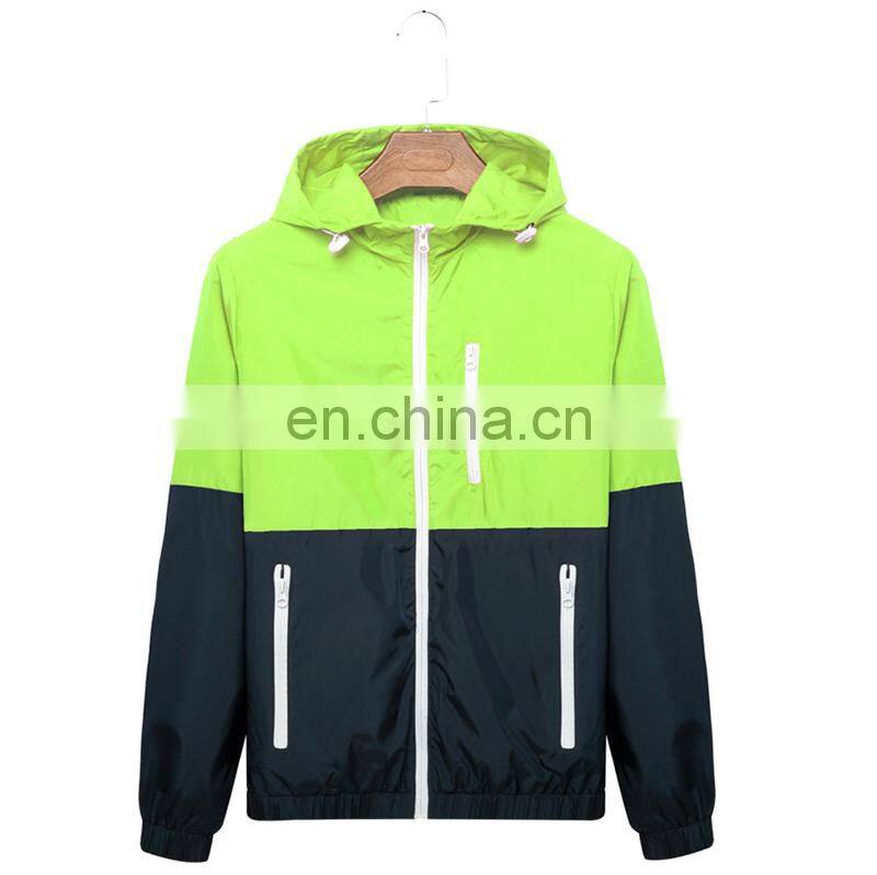 Men and women Polyester thin coat Light weight windbreak jacket with hood