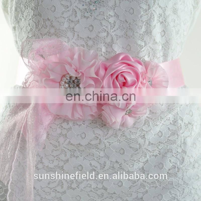 Wedding Sash Belt Maternity Sash Chiffon Flower Sash QB5A9