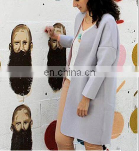 Long Sleeve Pockets Loose Coat, women coat,