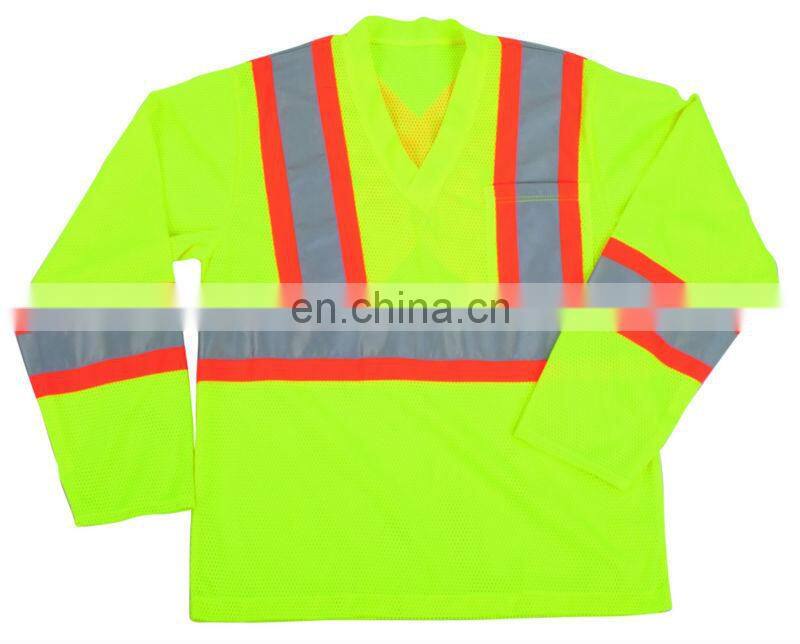 High Visibility Wholesale 3M Reflective Safety Shirt for Protection and Security KF-041