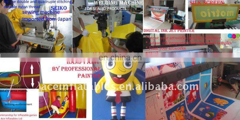 hot amusement park, inflatable obstacle course