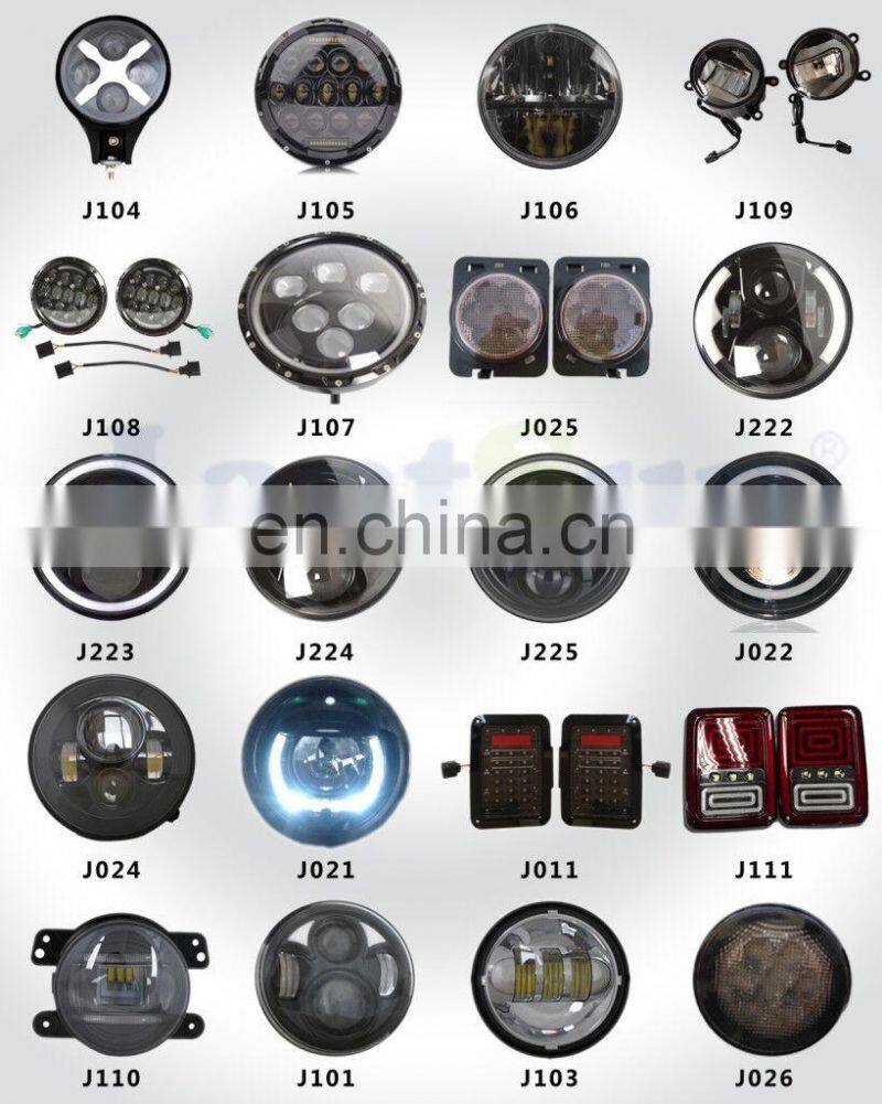 For Jeep TJ Replacement Tail Lights RED LENS w/ Bright Red LED's LED License Plate Lights J204