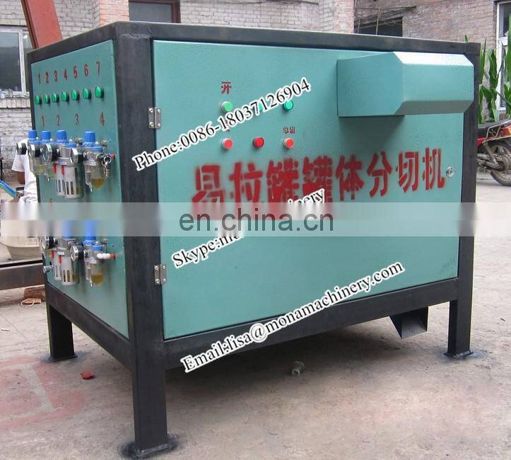 Waste can iron aluminum separating machine/cap separator /automatic can slitter
