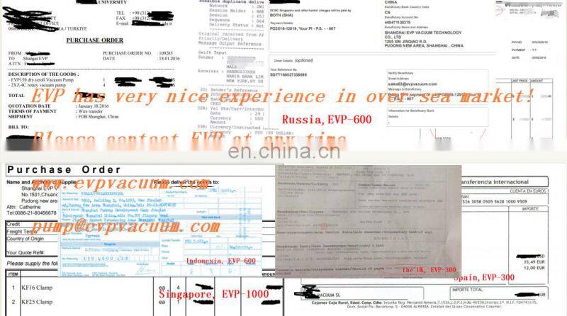 EVP-300 4 l/s 0.75kw 110v oilless clean dry scroll vacuum pump use the same seal as Anest Iwata sold to Spain