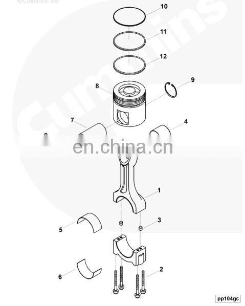 Diesel Engine Spare Parts List ISDE Main Bearing 3978820 3978818
