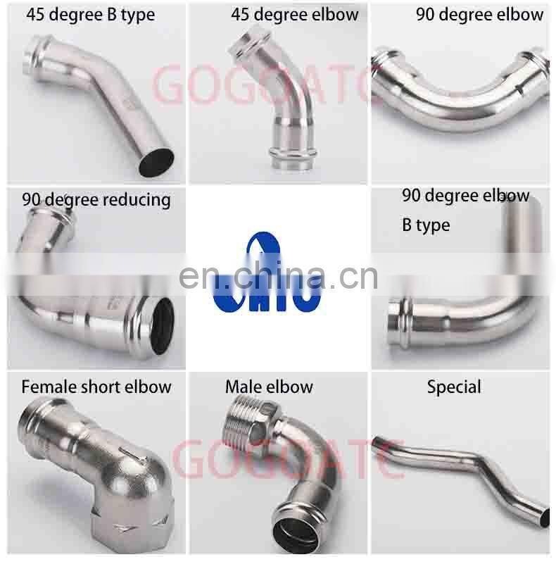Ferrule connection water joint DN15/20/25/32/40/50 press tee reducing T type stainless steel 304 sanitary pipe sanitary fittings