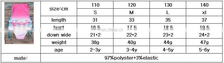 2019 Ins flamingo swimwear beachwear kids bikini 2-6years